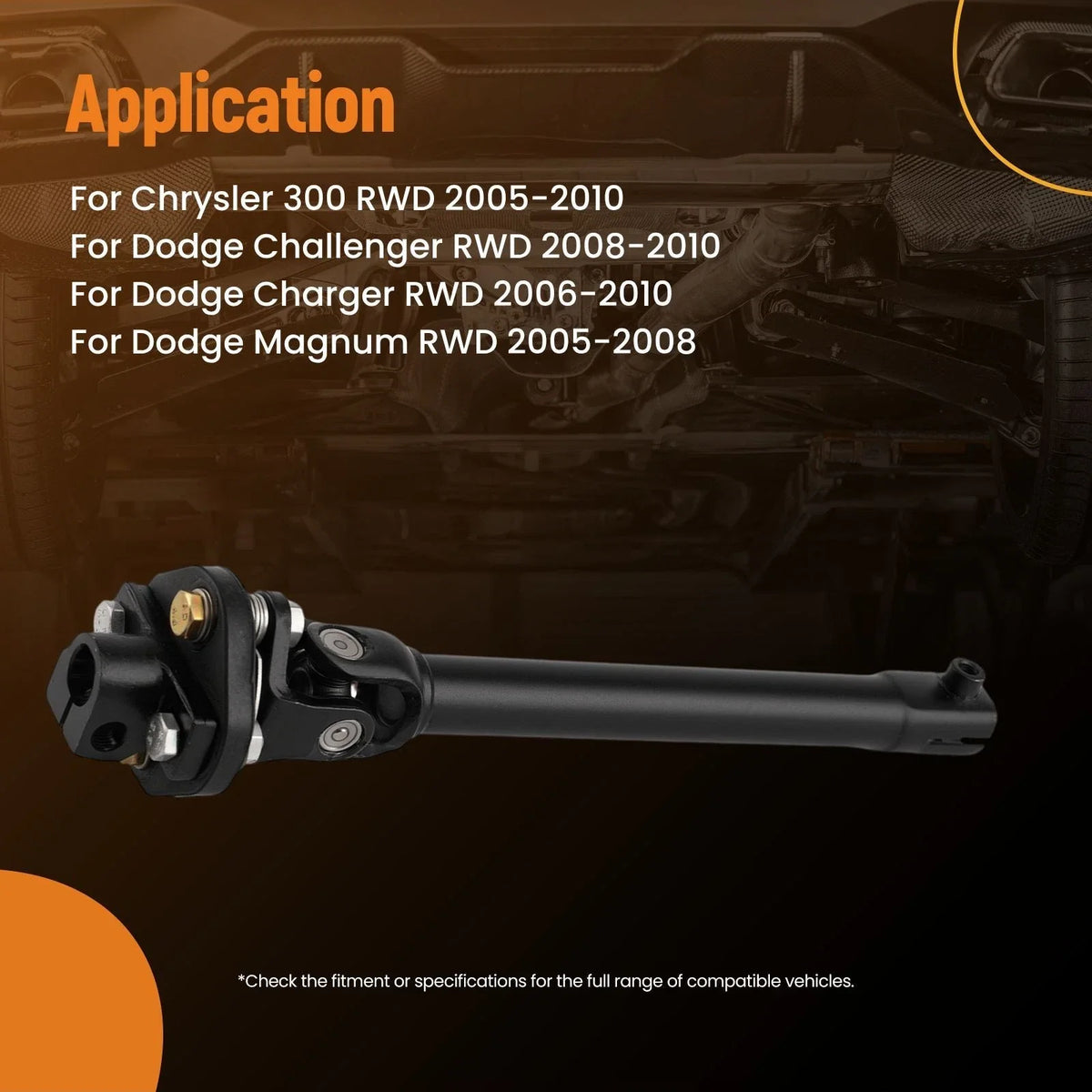 Lower Steering Column Shaft for Chrysler 300, Dodge Challenger, Magnum, Charger (2005–2010)