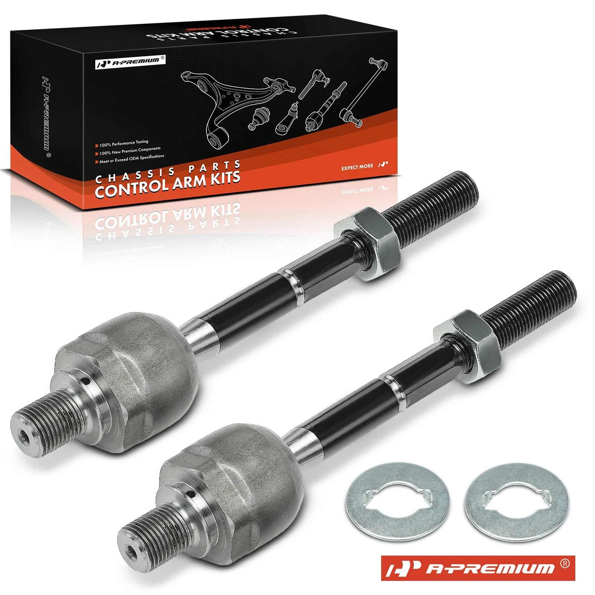 2X Front Inner Tie Rod Ends for Hyundai Sonata (1999–2005) Kia Optima, 5772438000, 5772438010, 5770038000, GEV428