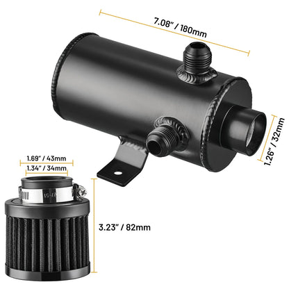 3-Port Baffled Oil Catch Can Reservoir Tank for Universal (2010–2024)