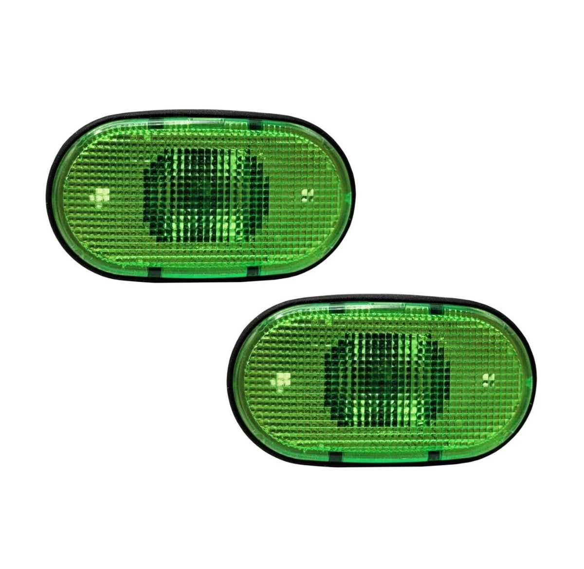 2Pcs Green JDM Side Marker Lights for Trailer RV Truck (M08R)