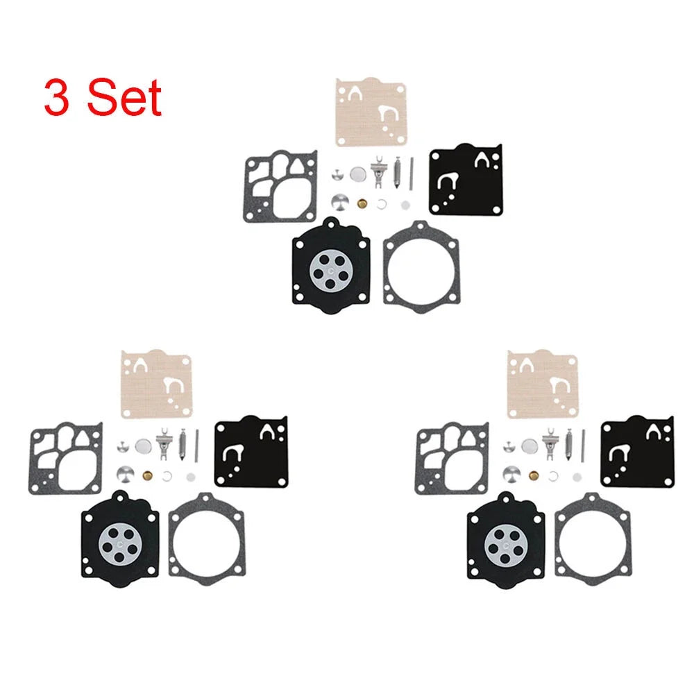Set of 3 Carburetor Overhaul Kits for Walbro K12-WG, K15-WJ, K12-WJ
