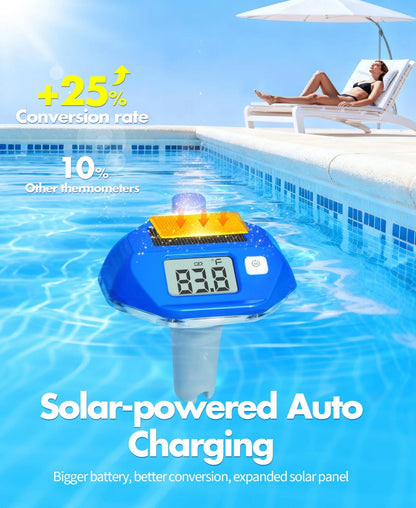 Solar Wireless Pool Thermometer for PoolLeader (2026) 650FT 3 inches