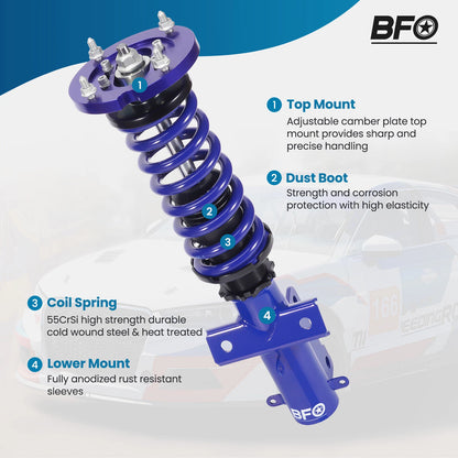 BFO Adjustable Coilovers for Ford Mustang S-197 (2005–2014) YVFJMI