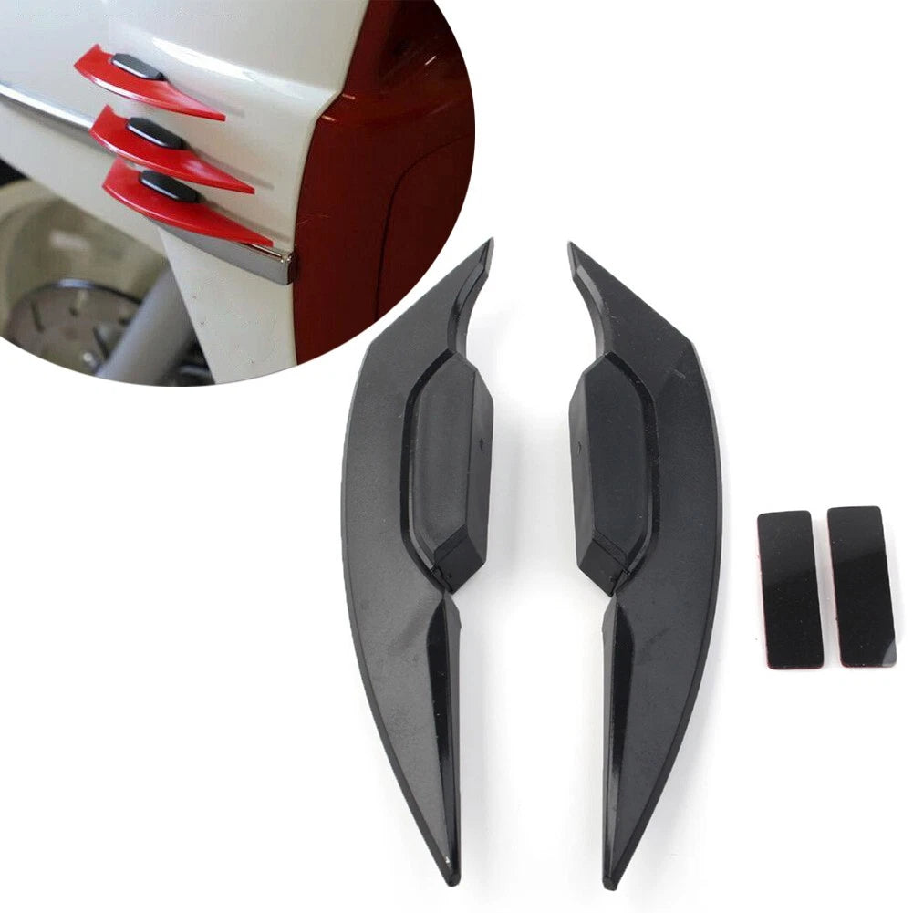 Black Motorcycle Fairing Winglets Side Spoiler Deflector Kit Universal