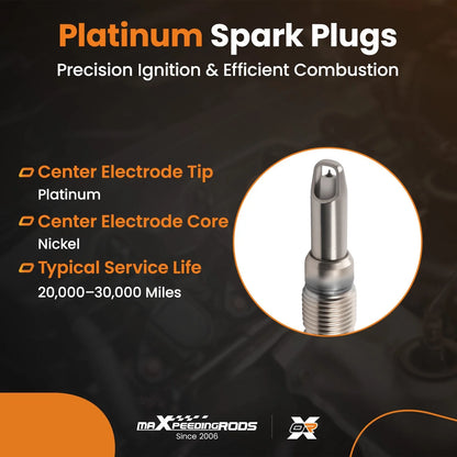 Set of 8 Platinum Spark Plugs for Ford F53 V10 6.8L (2006–2008) SP515 SP546