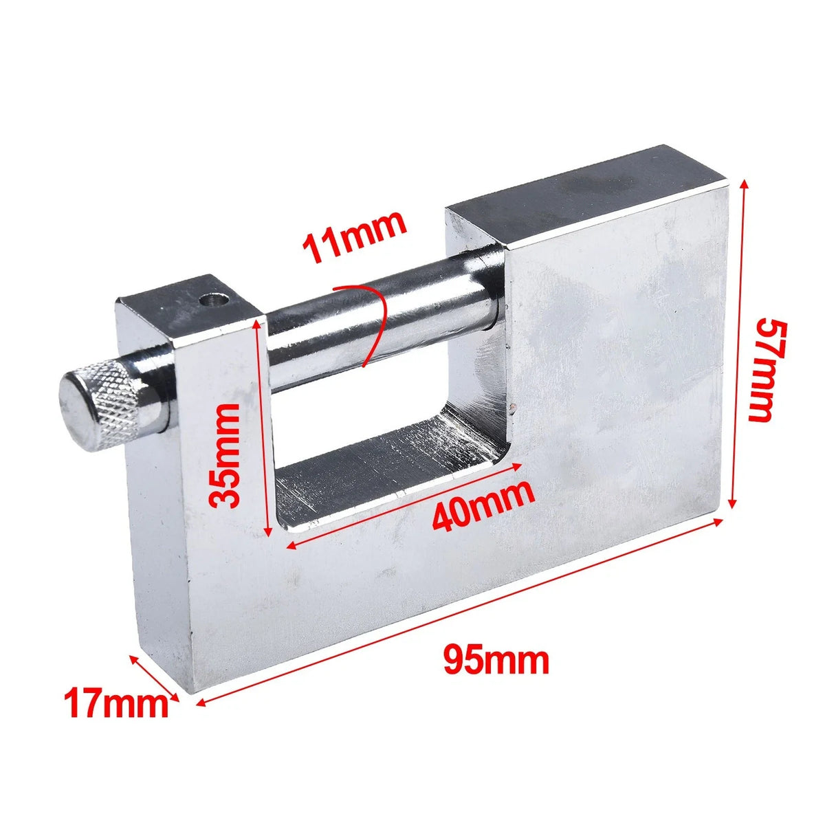 Anti Theft D Shaped Padlock for Automotive Use (3 Keys)