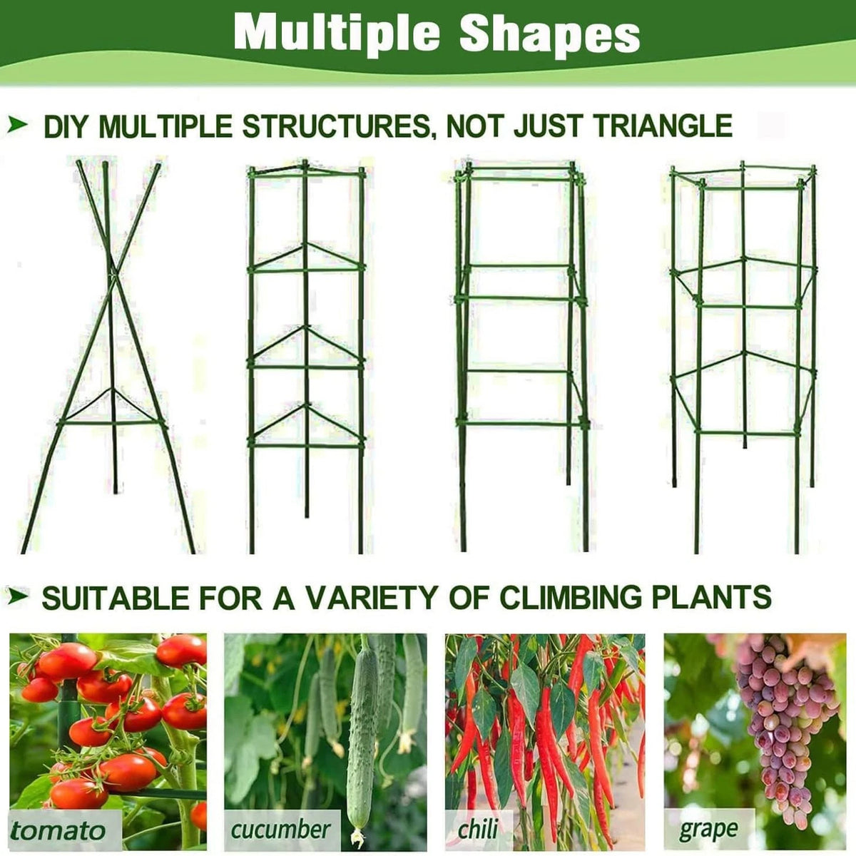 4X Tomato Cage for Garden Plant Support (Up to 48 Inch)