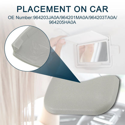 Makeup Mirror Cover Sun Visor Cap Clip for Nissan (1 Set) No.964203JA0A