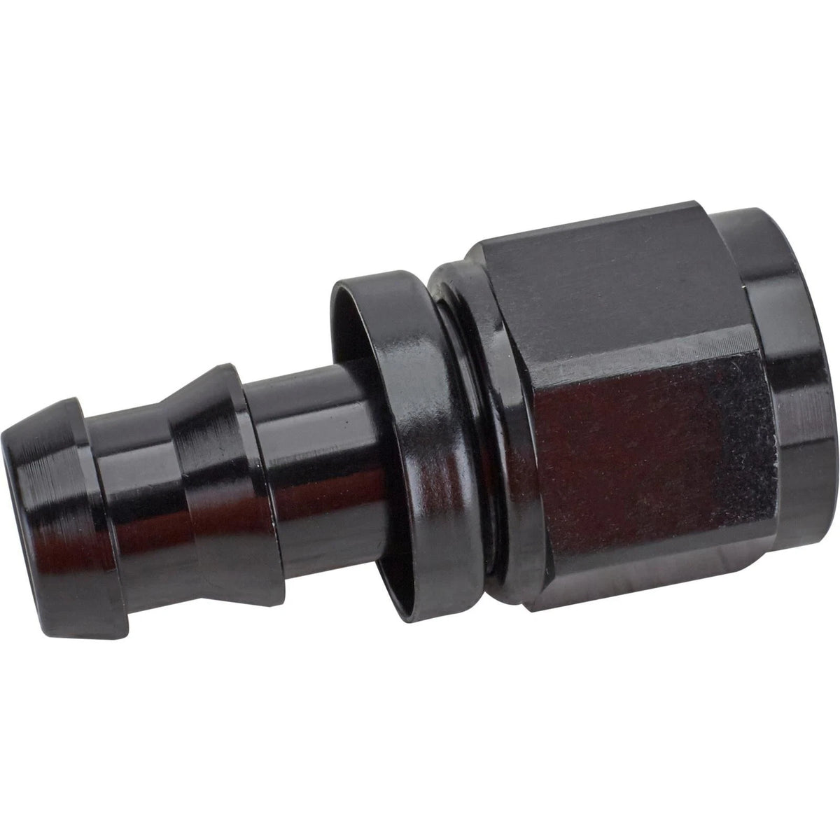 Set of 3 Black Socketless Push-On Hose End Fittings AN8 90° 45° Straight 9100786