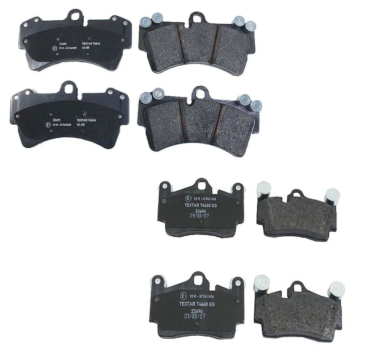 Set of 4 Textar Brake Pads for Audi Q7 Porsche Cayenne VW Touareg (2007–2018)