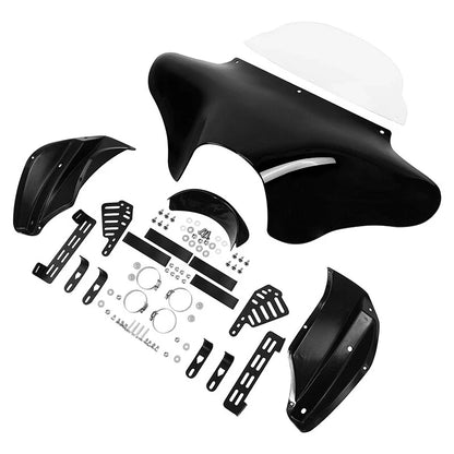 Batwing Fairing Windshield for Harley Softail, Yamaha V-Star 650, 1100