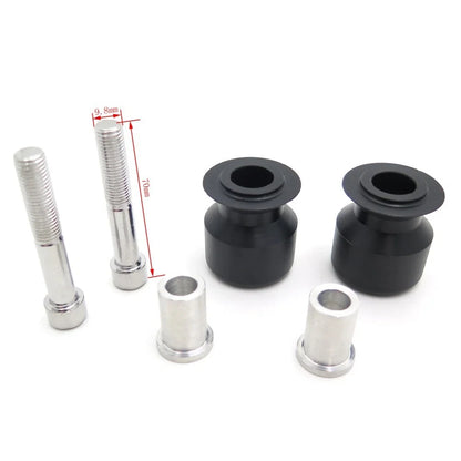 Black Swingarm Spools 10mm for Kawasaki Ninja Z1000, ER-6N, EX250F, EX650, ZRX1100