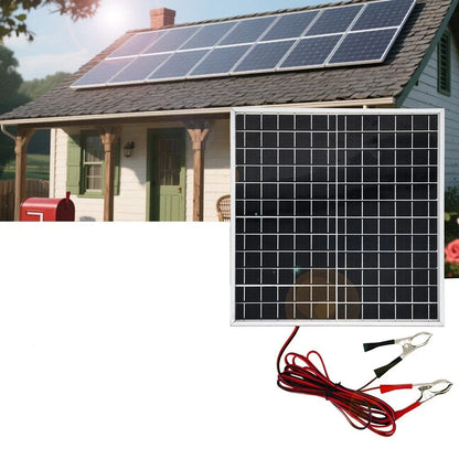 12W Monocrystalline Solar Panel for RV Boat Car (12V/18V)
