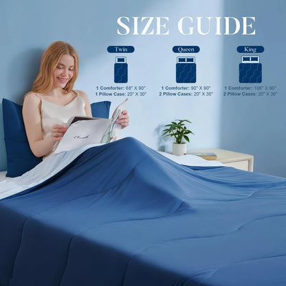 Cooling Comforter Queen Size with Pillow Cases (2023)