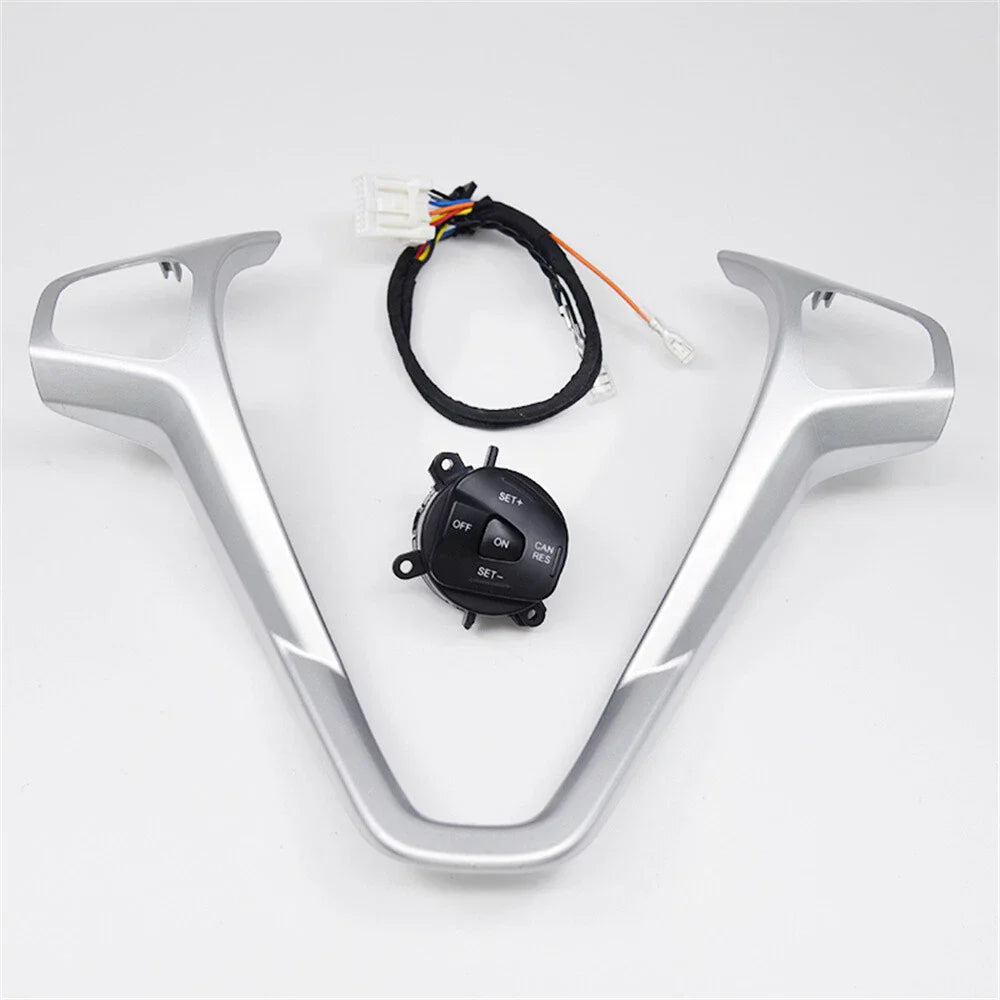 Steering Wheel Trim + Right Switch Button for Ford Fiesta MK7 MK8 Ecosport (2013)