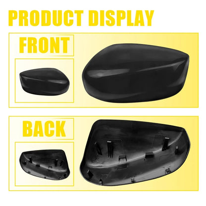 Set of 2 Gloss Black Exterior Rear View Mirror Cover Trim for Honda Accord (2008–2013)