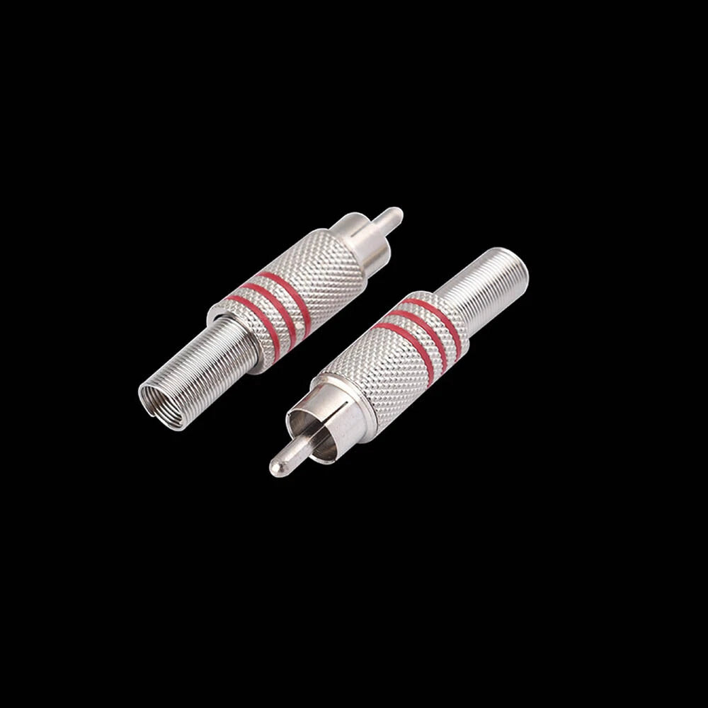 20Pcs RCA Stereo Male Connector Plug Coax Audio Solder Adapter