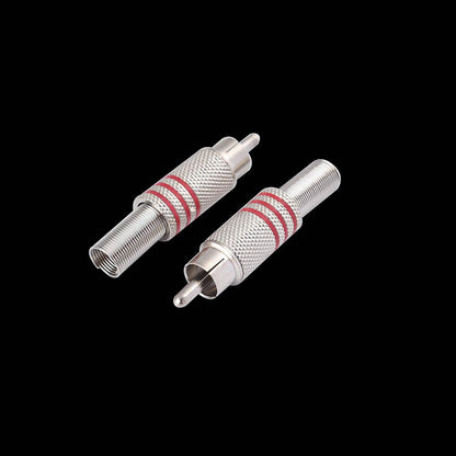 20Pcs RCA Stereo Male Connector Plug Coax Audio Solder Adapter