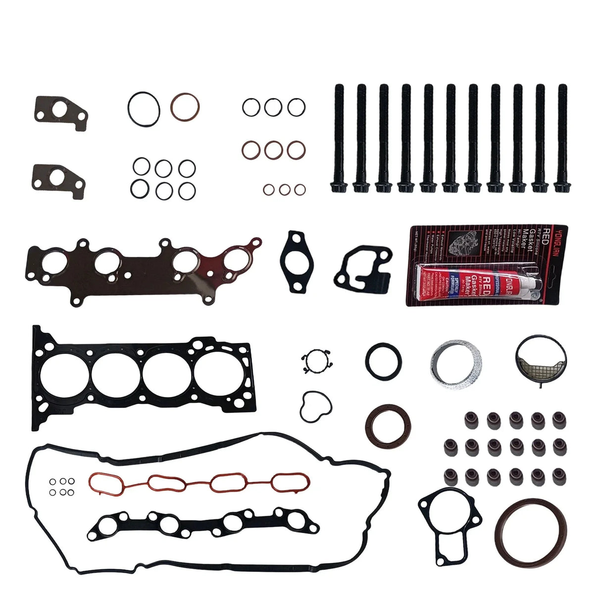 2TRFE Full Gasket Set with Head Bolts for Toyota Tacoma (2005–2010)