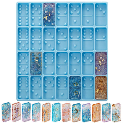 Domino Mold for Resin Epoxy Candy Clay - Blue