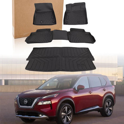TPE Floor Mats & Trunk Cargo Liners Set for Nissan Rogue (2021–2026)