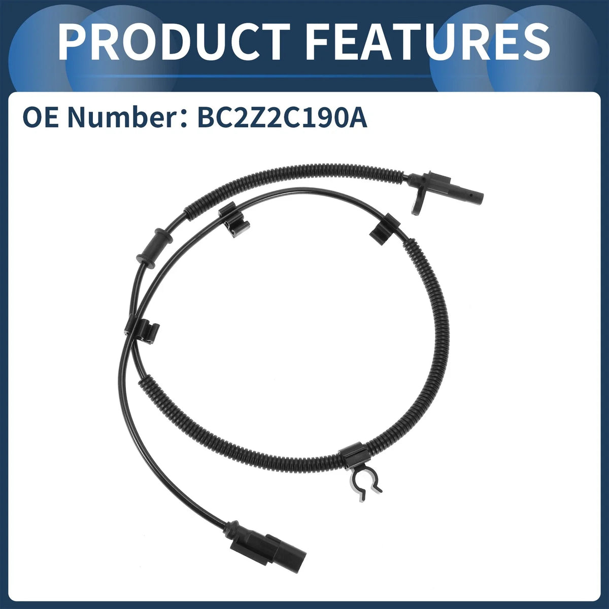 ABS Wheel Speed Sensor No.BC2Z2C190A for Ford E-150 (2015–2020) Rear Right