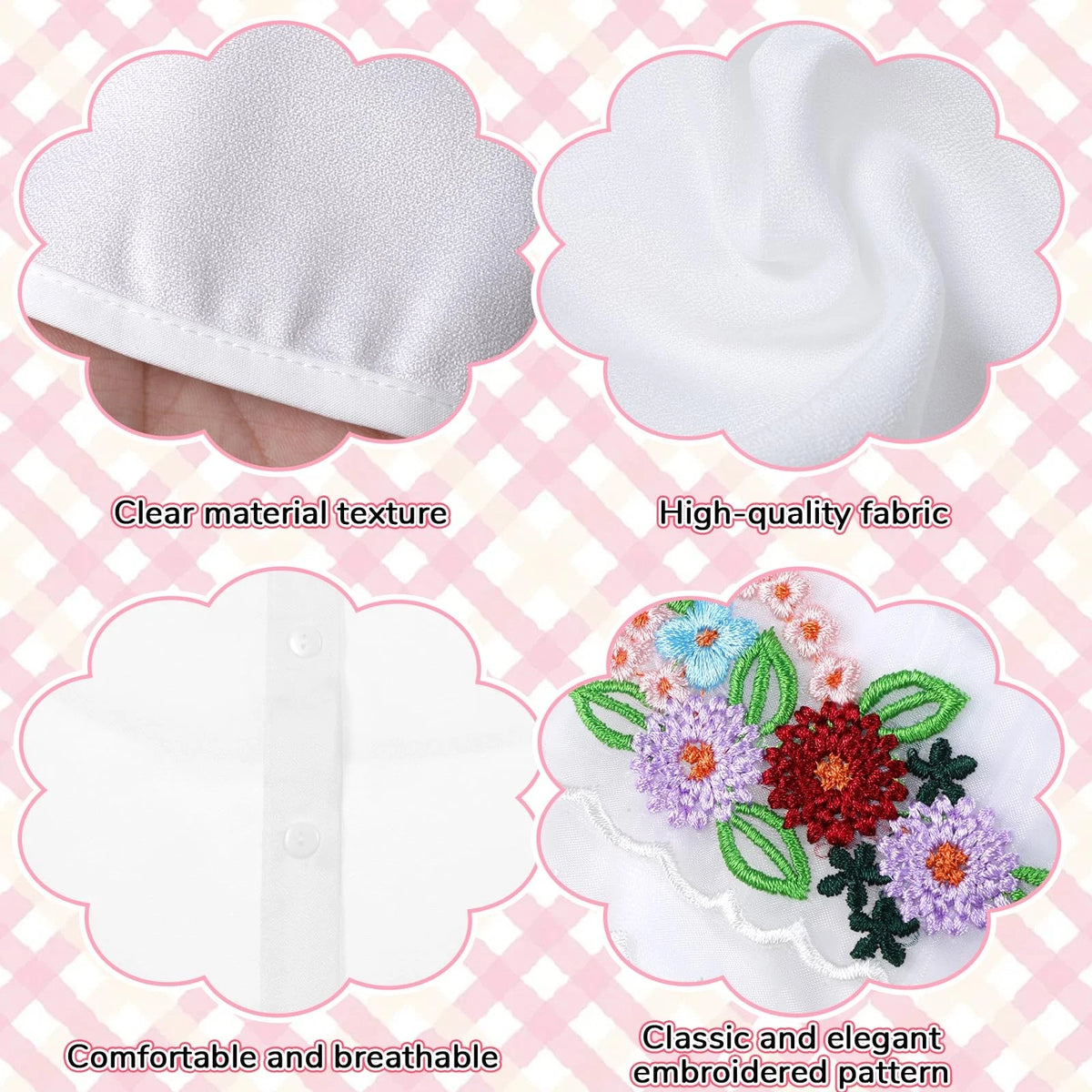 Detachable Fake Collar for Dresses Standard - White
