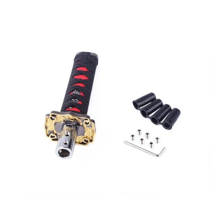 Universal Samurai Sword Gear Shift Knob Shifter Katana Metal 15cm Adapter