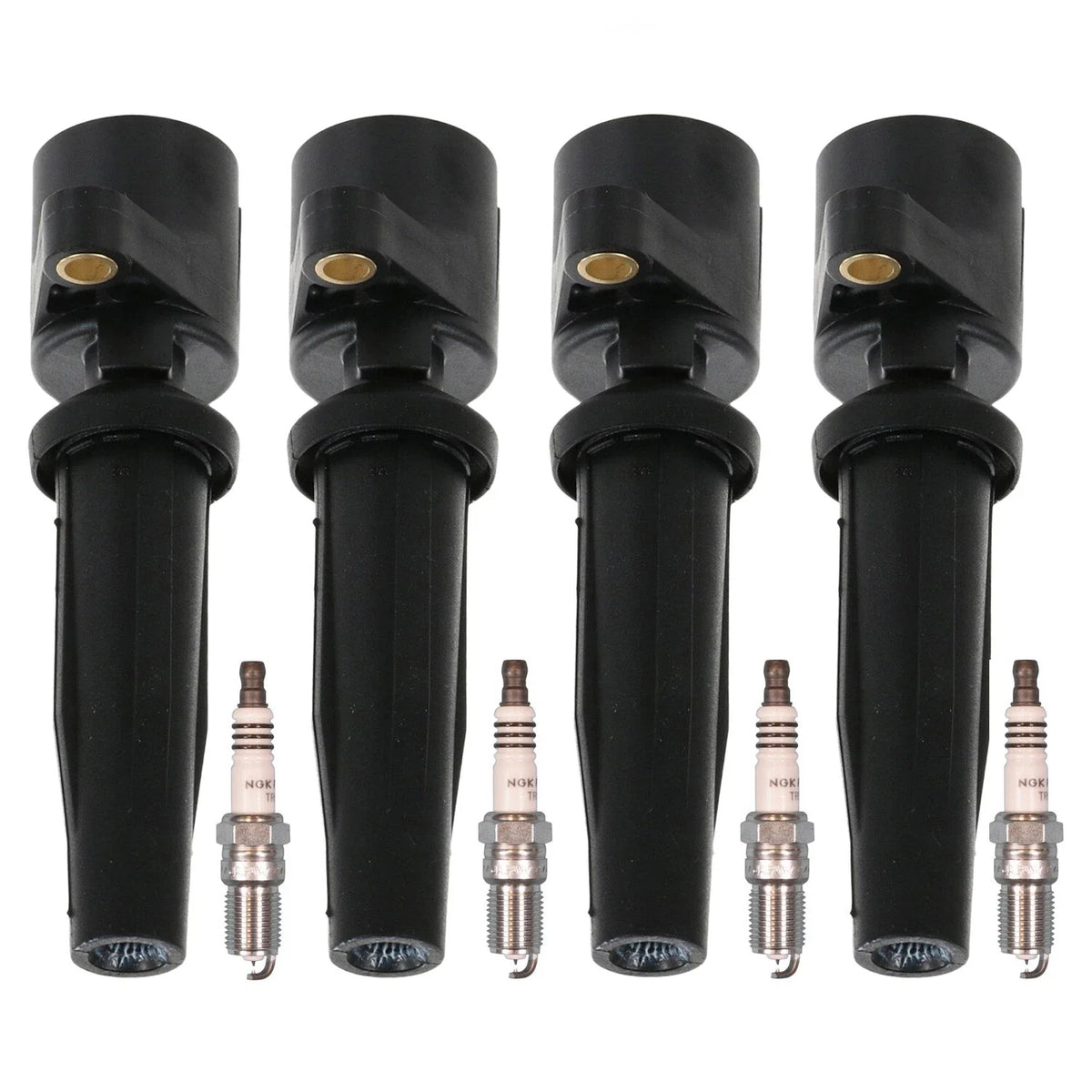 Set of 4 Ignition Coils & Spark Plugs for Ford Escape Mariner (2001–2012)
