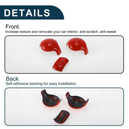 Gear Shift Knob Decorator Cover for Ford Mustang (2015–2023) Red