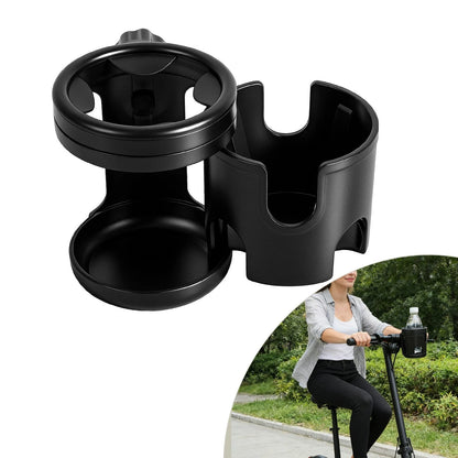 Dual Cup Holder Clamp for Bike Stroller Wheelchair Treadmill