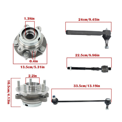Front Wheel Bearing Hub Sway Bar End Link Tie Rod for Altima (2007–2013) AUD95360D