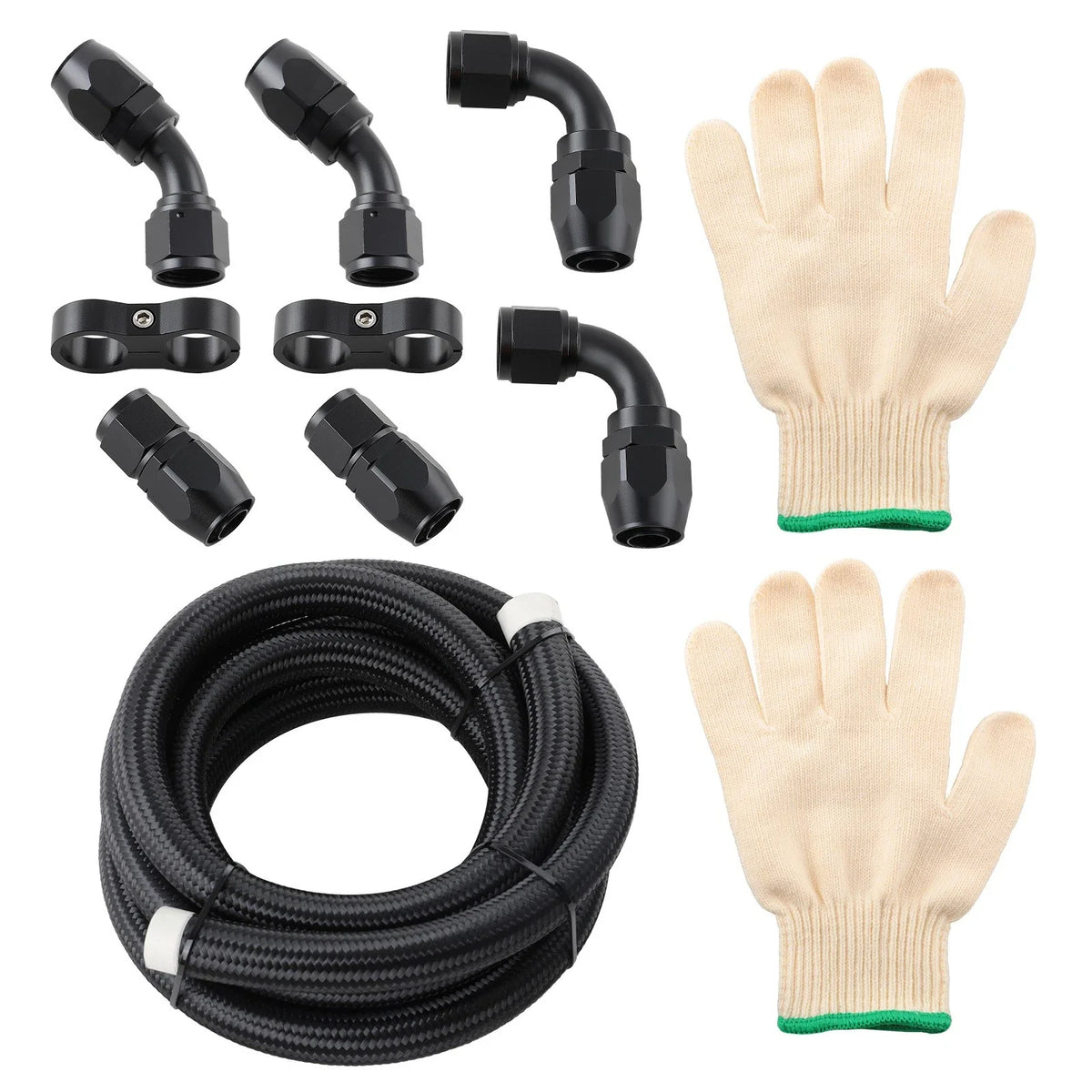 10FT Nylon Braided Fuel Line Hose Fitting 12AN for Universal Applications