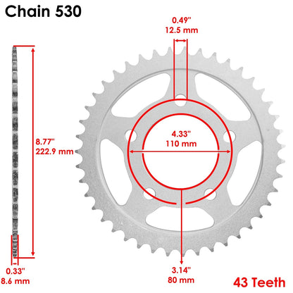 Drive Chain & Sprockets Kit for Triumph Legend 900 (1999–2001) EG3375FS173XO