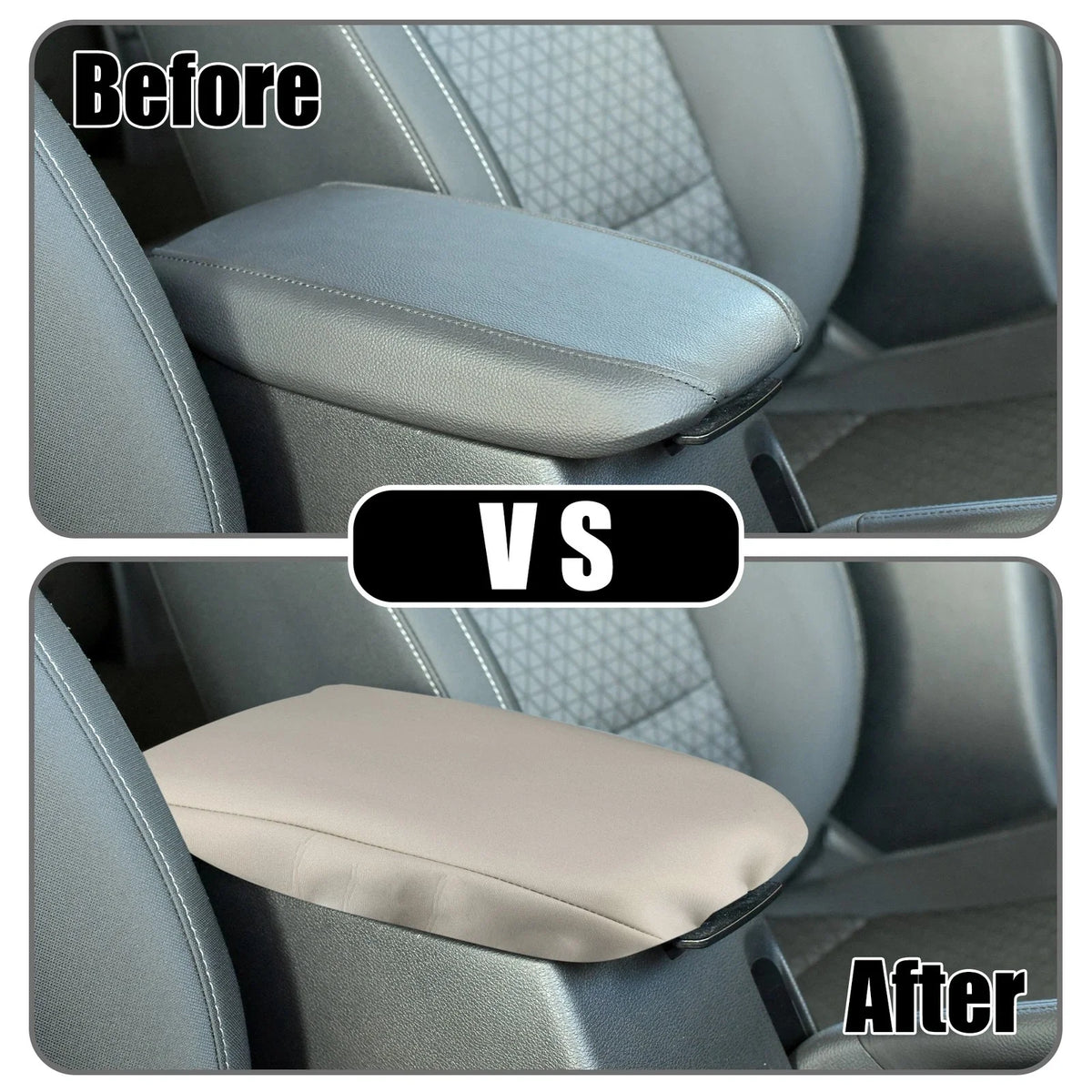 Center Console Seat Armrest Cover for Ford Fusion (2013–2019) Neoprene Beige