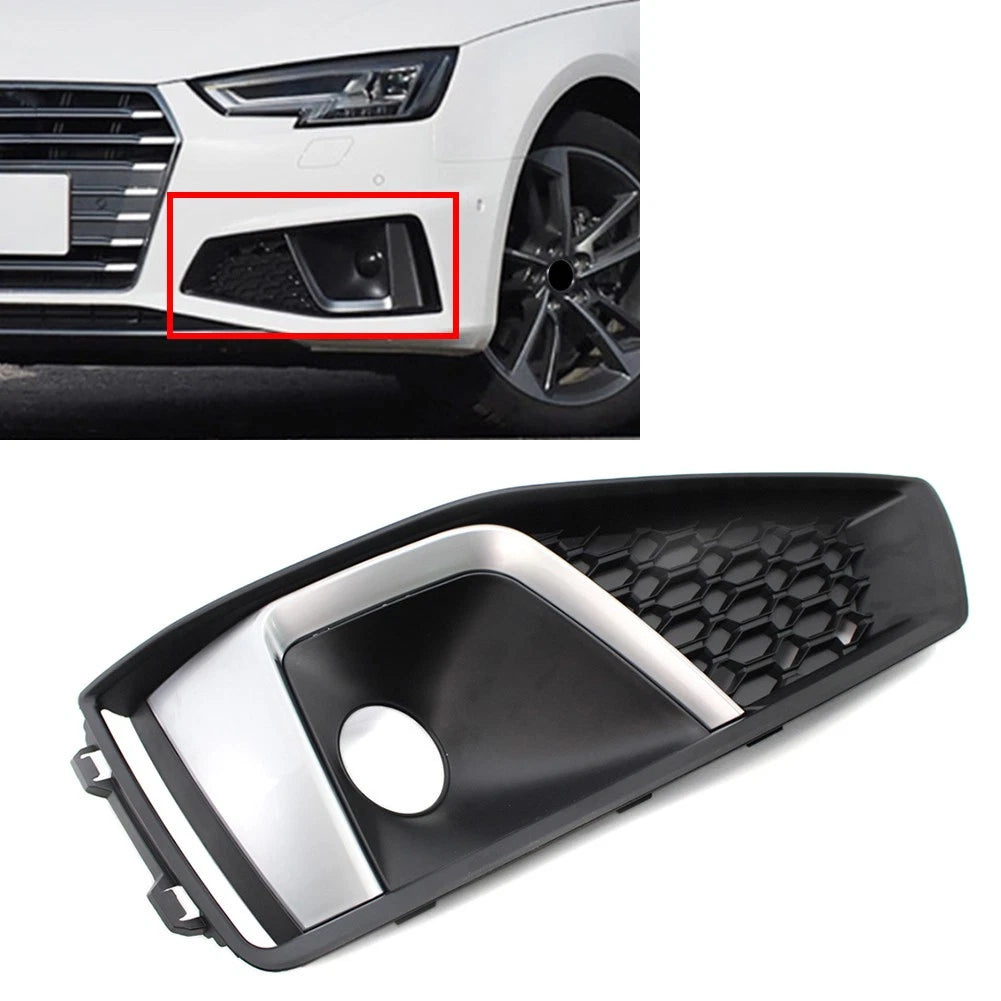 Front Bumper Grille Left Fog Light Cover for Audi A4 B9 S4 (2018–2020)