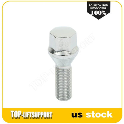 Set of 20 M12x1.25 Silver Wheel Lug Bolts for Jeep Cherokee, Dodge Dart