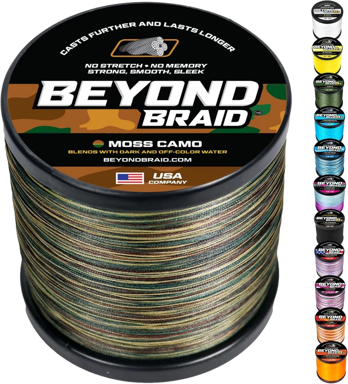 1500ft Moss Camo Braided Fishing Line 15lbs for Sensitive Fishing