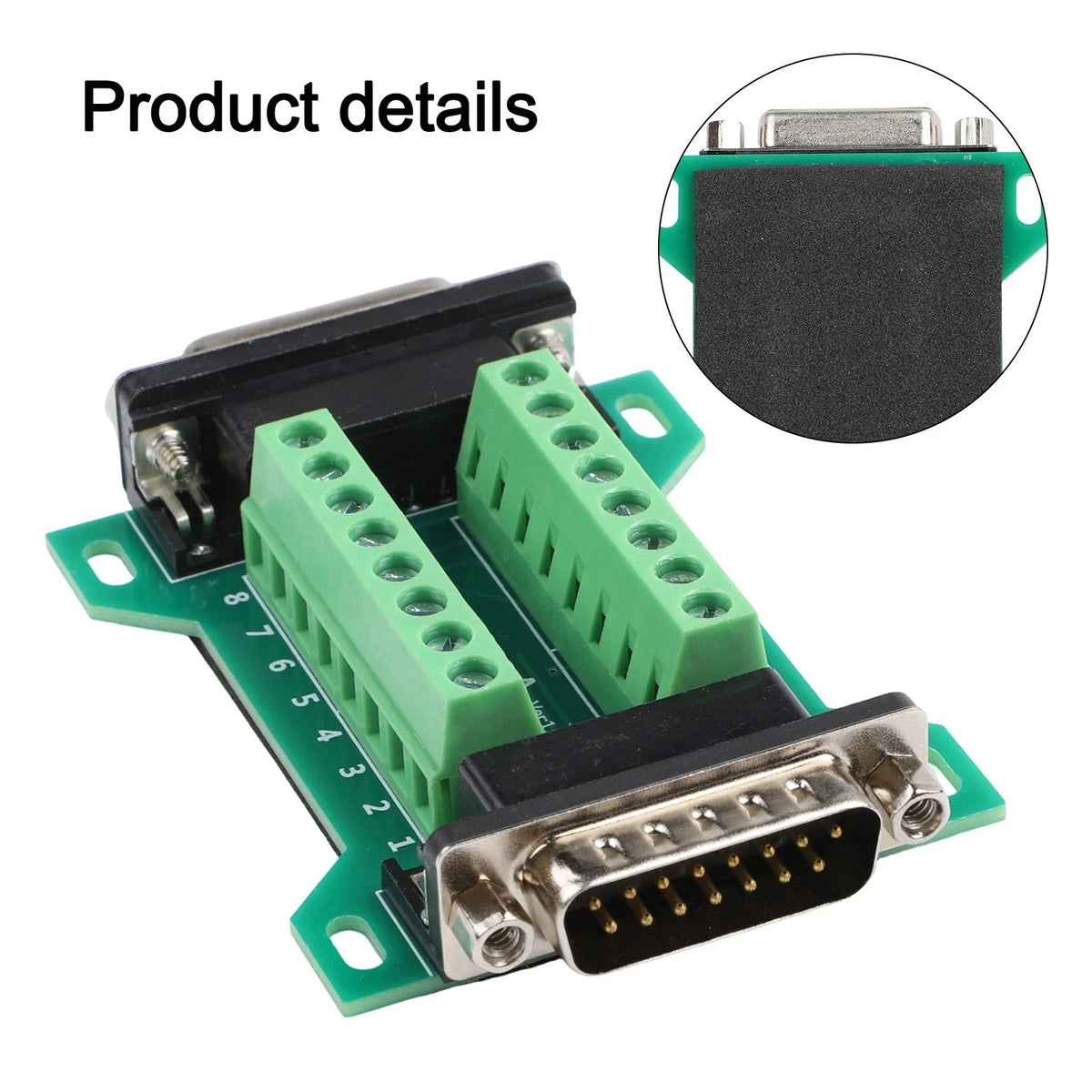 DB15MFA Terminal Block Adapter for Male Female Connector Board