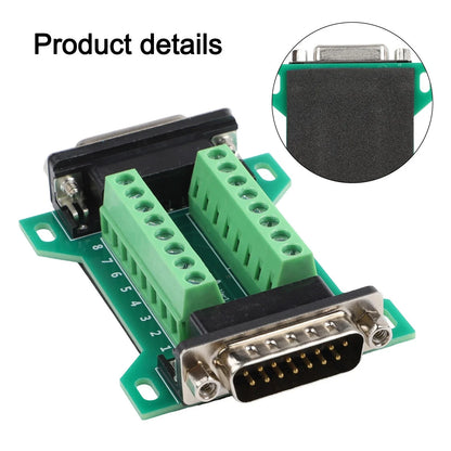 DB15MFA Terminal Block Adapter for Male Female Connector Board