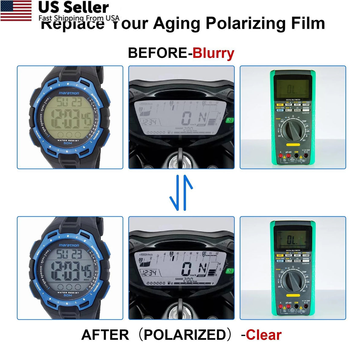 2X Selens Polarizing Film for Automotive Use (7.8x11.8 inches)
