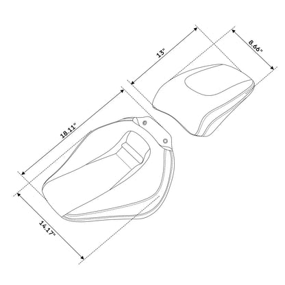 Driver & Passenger Seat for Harley Breakout FXBR FXBRS (2018–2023) Black