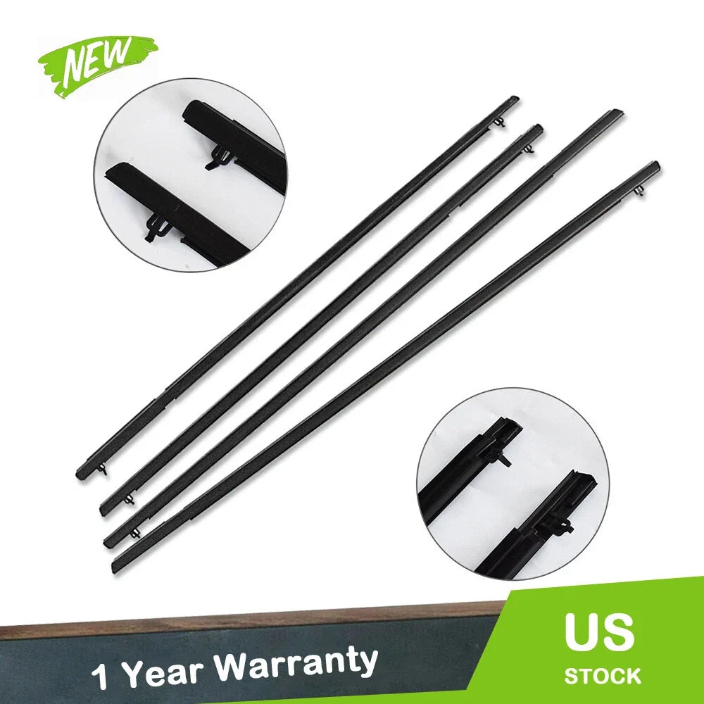 Set of 4 Window Moulding Trim Weather Strips for Honda Civic (2006–2011)