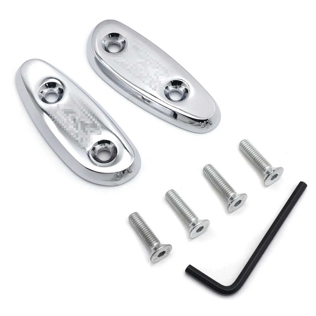 Mirror Block Off Base Plates for Suzuki GSX-R 600 750 1000 (2001–2004) Chrome