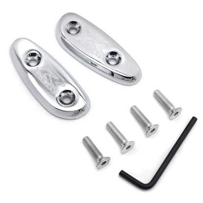 Mirror Block Off Base Plates for Suzuki GSX-R 600 750 1000 (2001–2004) Chrome
