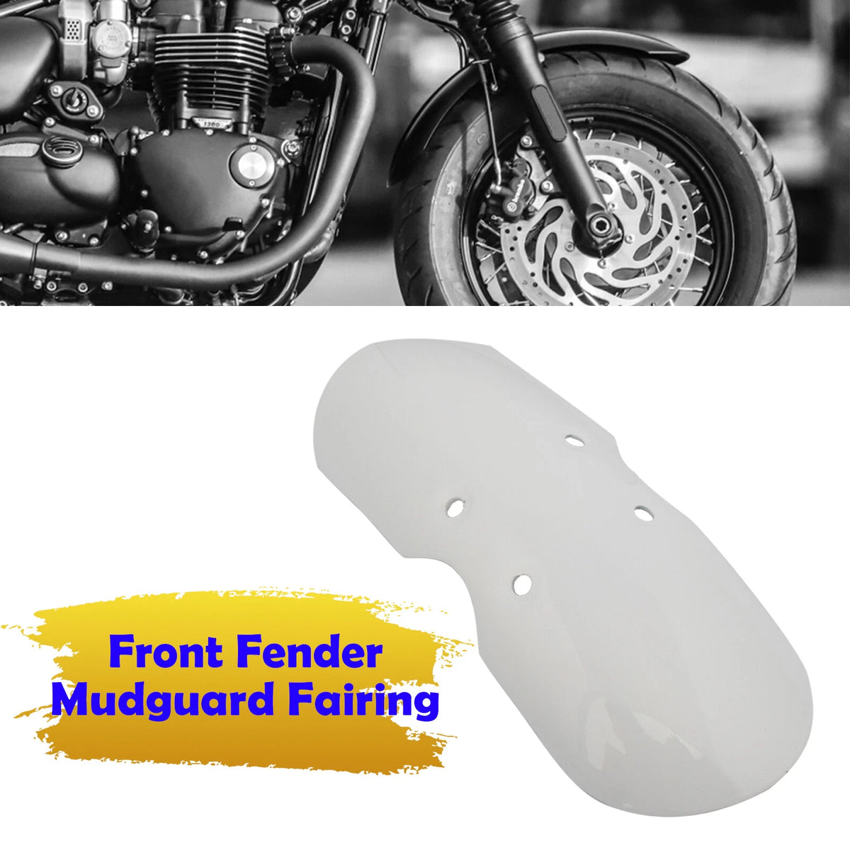 Front Fender Mudguard for Bonneville T100 Scrambler Thruxton (2001–2016) RH-155-White