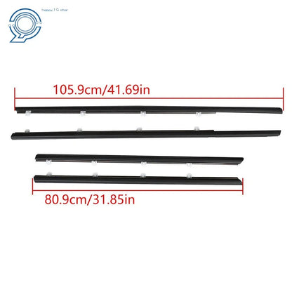 Set of 4 Window Moulding Trim Seals for Honda Civic (2012–2015)