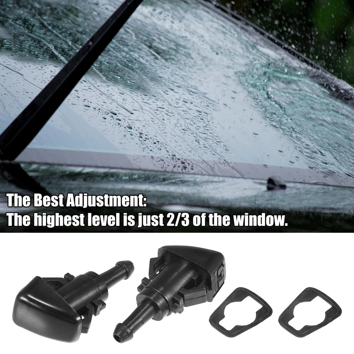 9pcs Front Windshield Washer Nozzle Kit 5160308AA for Dodge Caliber (2007–2012)