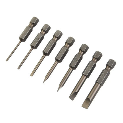 Set of 6 Screwdriver Bit Nutdrivers 2.0-6.35mm Shank 50mm Length