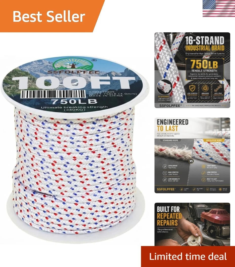 4.0mm Starter Rope for Lawn Equipment (100FT)